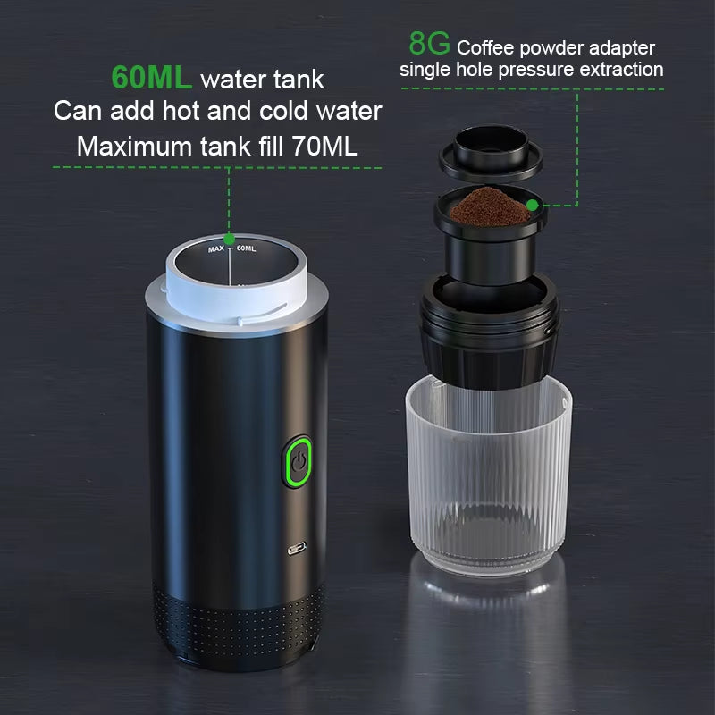 3-in-1 Portable Espresso Maker for Car & Camping