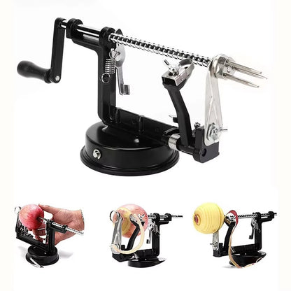 3-in-1 Apple Peeler - Stainless Steel Hand-Cranked Slicer and Corer Tool