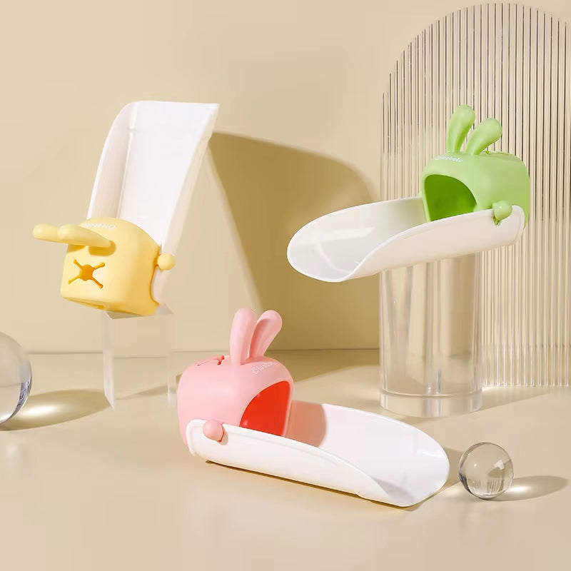 Rabbit Cartoon Faucet Extender - Spillproof Bathroom & Kitchen Accessory for Kids