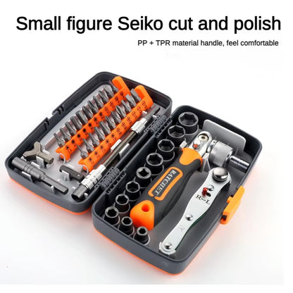 Professional Maintenance Tools for Motorcycles Bicycle Quick Maintain Hand Tool 38Pcs Ratchet Screwdriver Sleeve Set Portable