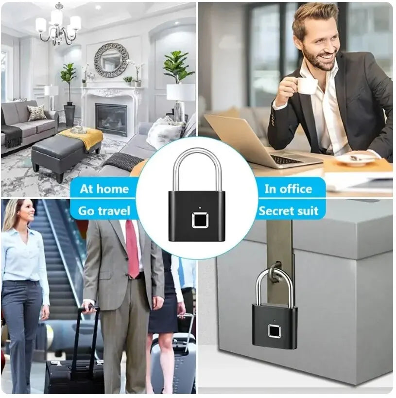 Waterproof Fingerprint Smart Lock - Zinc Alloy Security Padlock