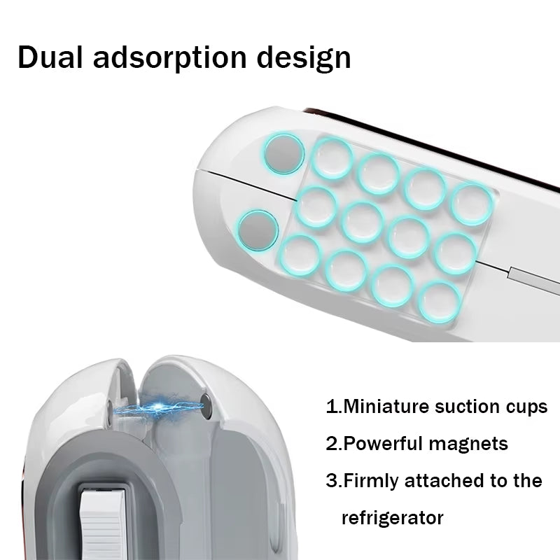 Magnetic Refillable Plastic Wrap Dispenser with Cutter