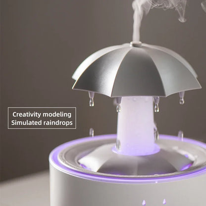 Creative Umbrella Water Drop Humidifier with Colorful Lighting and Aroma Diffusion for Enhanced Atmosphere