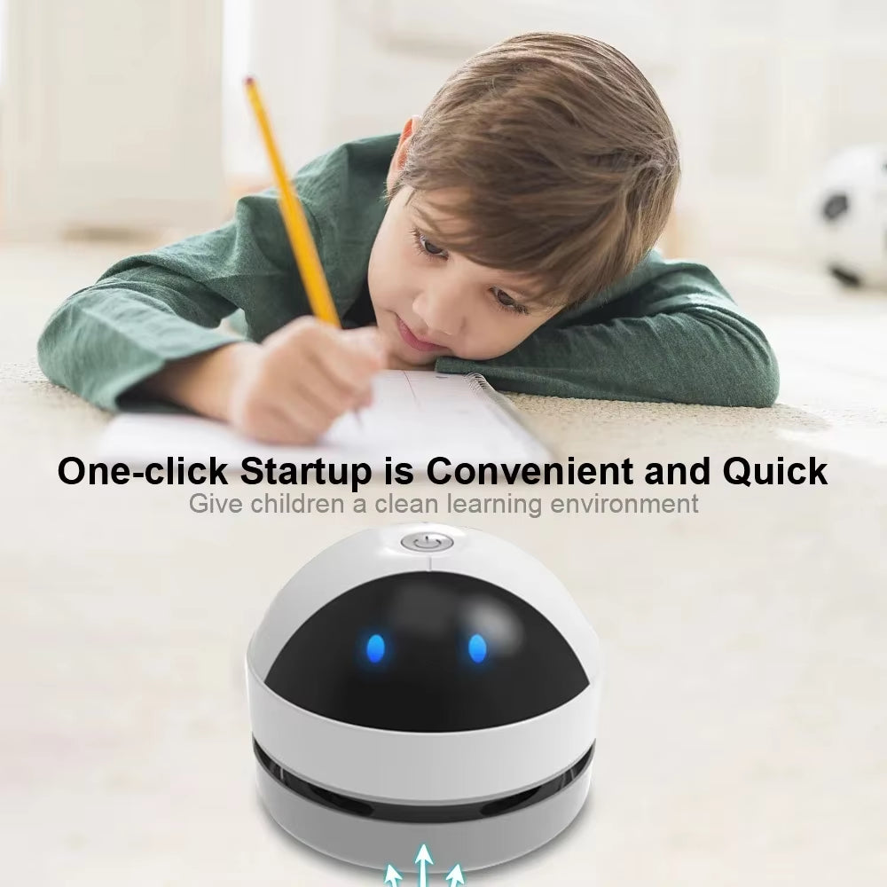 Desk Dust Vacuum - USB Charging Mini Vacuum Cleaner with Clean Brush, Perfect for Home and Office Table Sweeping